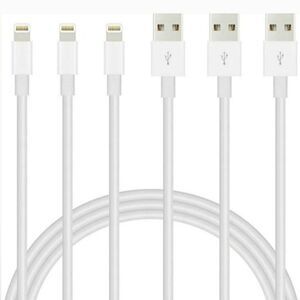 3 x Apple MFI Certified 6' Lightening Charging Cable Apple